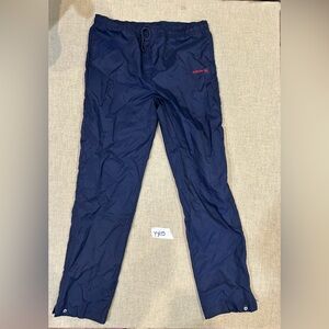 Adidas Men's Dark Blue Joggers with Red Logo
